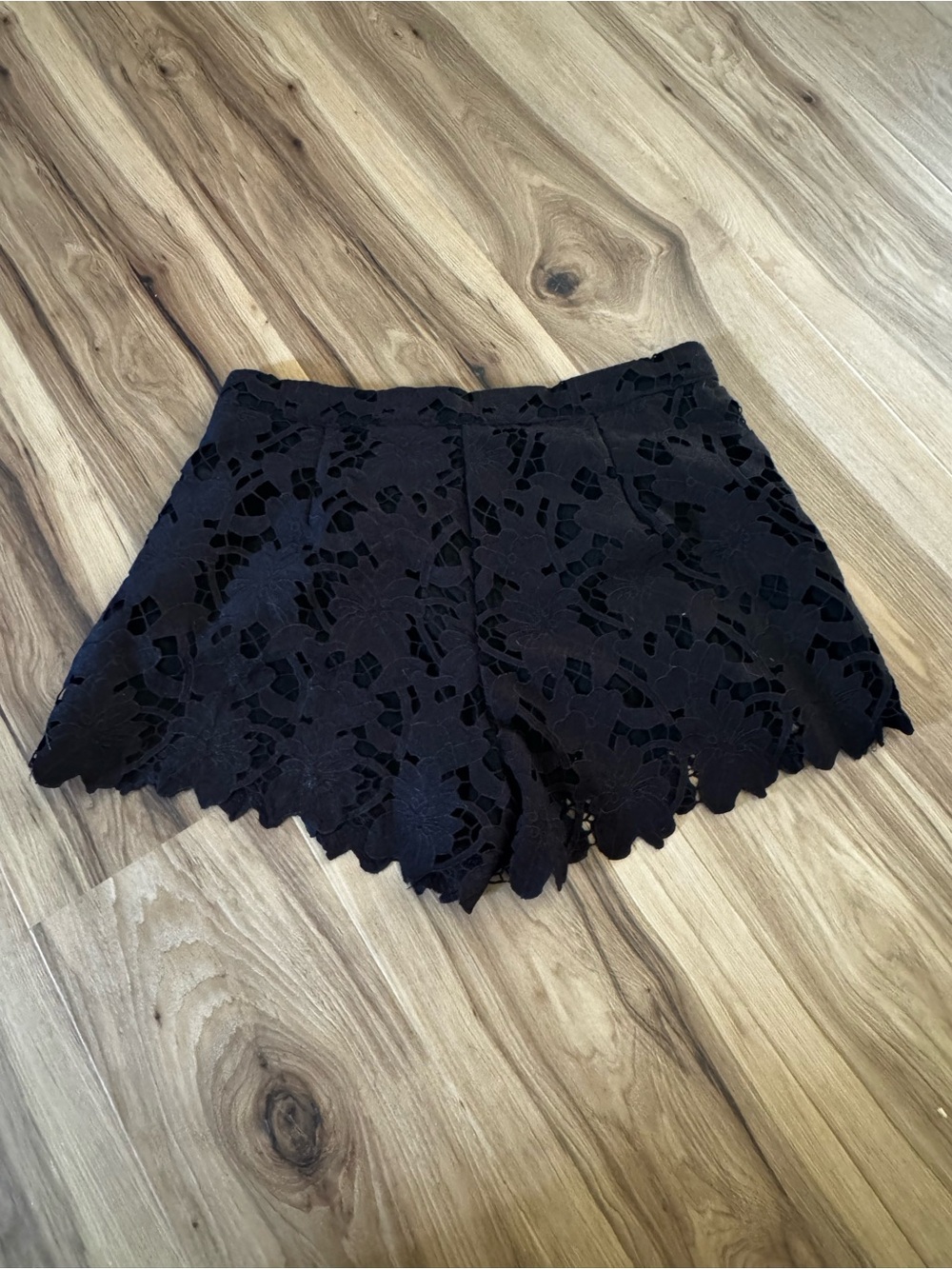 JINGEE BY UMGEE NWT Black Guipure Cutout Floral Lace Shorts 1X